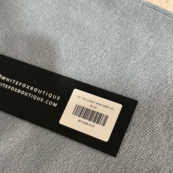 White Fox Boutique Blue Knit Set - Crop top and Mini Skirt - Picture 9 of 11